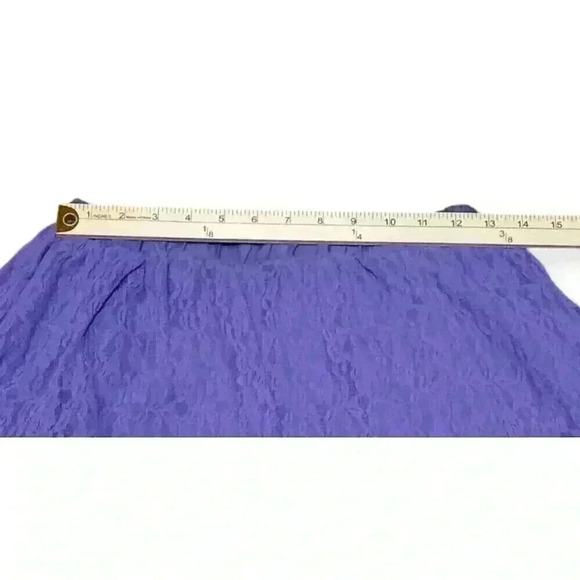 Pony Tails Girls Purple Skirt Floral Textured Lace Size 16 - Picture 6 of 11